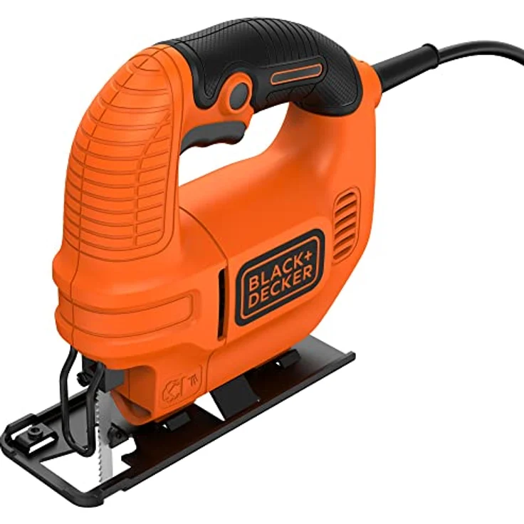 Black & Decker Elektro Kompakt Stichsäge 400W KS501, Säge für Holz, Metall & Kunststoff mit 0-45° Gehrungsschnitt & verstellbarer Fußplatte – Bild 3
