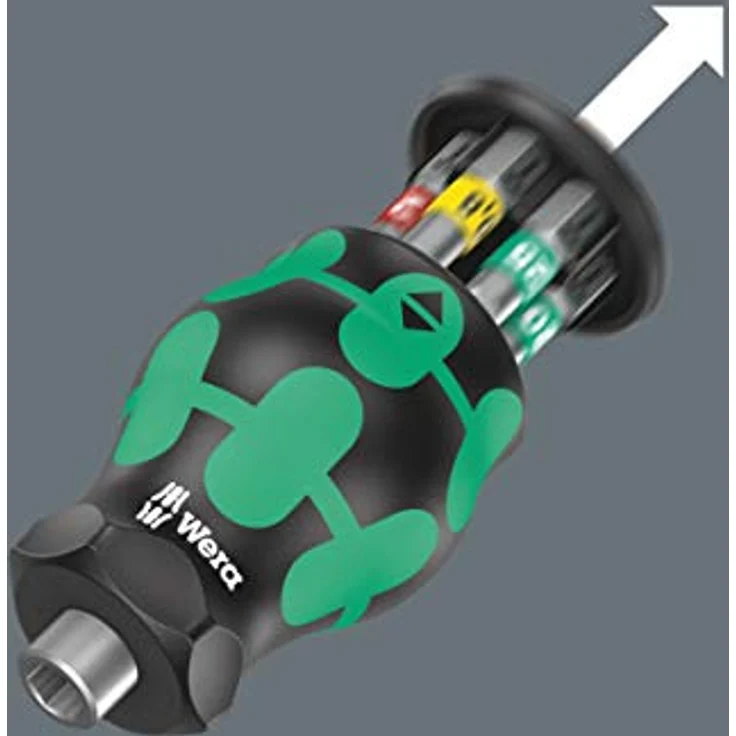 Wera Kraftform Kompakt Stubby Magazin 1 05008873001 Bit-Set 7teilig Kreuzschlitz Phillips, Schlitz, TORX inkl. Bithalter – Bild 3