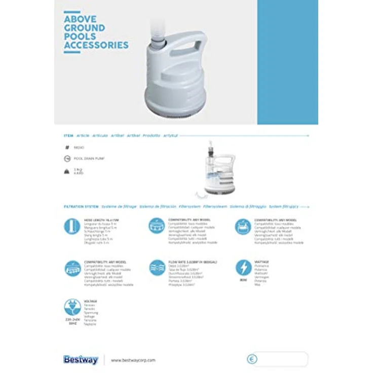 Bestway Flowclear Pool+ Drain Pumpe til tømning af pool – Bild 14