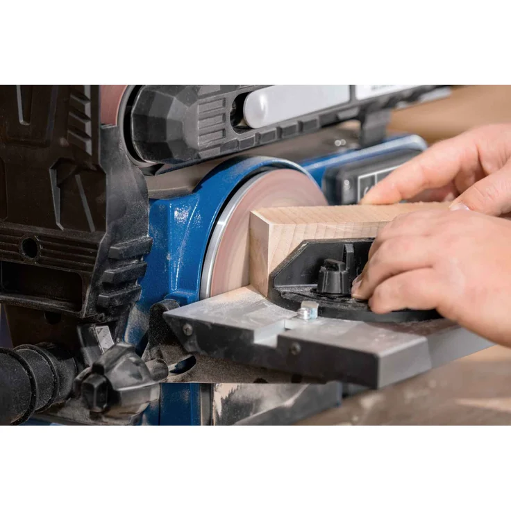 Scheppach Band-Tellerschleifer BTS900 mit Zubehör | Schleifmaschine mit 370W | 230V | 2850 min-1 | Schleifteller Ø 150mm | inkl. 3x Schleifpapier und 3x Schleifband | Bandschleifer Schleifgerät – Bild 8