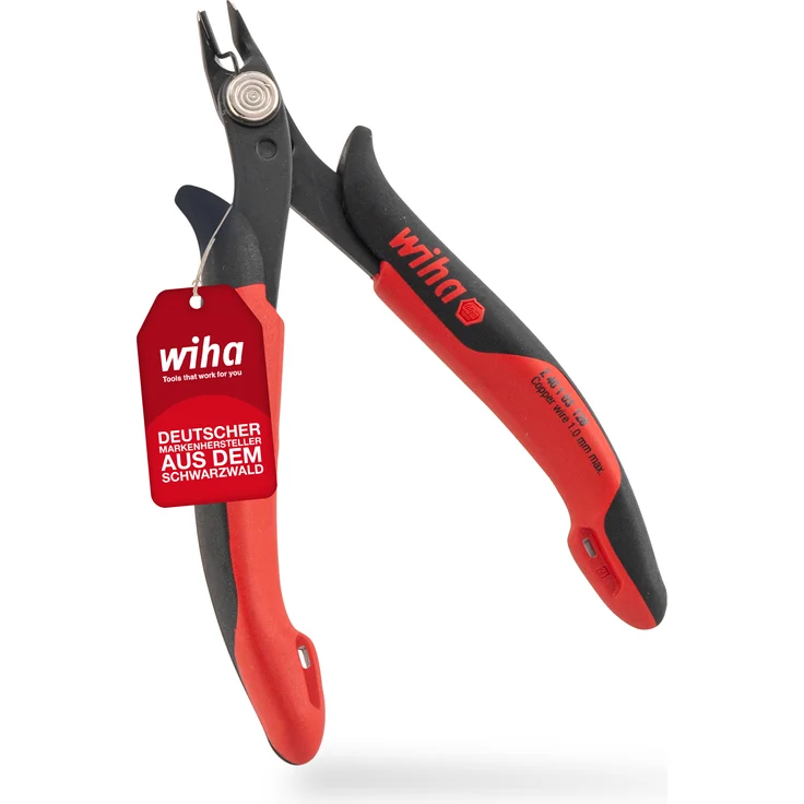 Wiha Präzisions Seitenschneider Elektronik klein (26813) breiter, spitzer Kopf ohne Wate 130mm I Mini Drahtschneider für Elektroinstallation – Bild 13