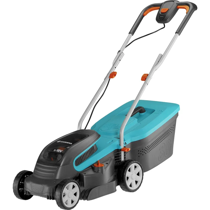 GARDENA Akkurasenmäher PowerMax 32 36V P4A Ready To Use Set 32 cm Schnittbreite mit Ladegerät und 2 Akkus – Bild 2