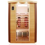 Dewello Infrarotkabine Infrarotsauna TORONTO 127cm x 106cm inkl. Vollspektrumstrahler, Bodenstrahler