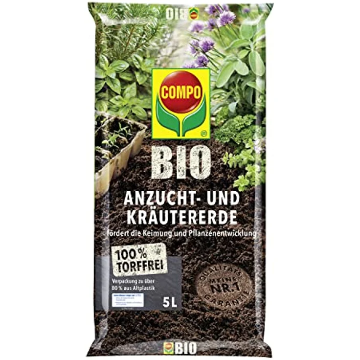 Compo Bio Anzucht- und Kr¤utererde, 5 Ltr – Bild 1