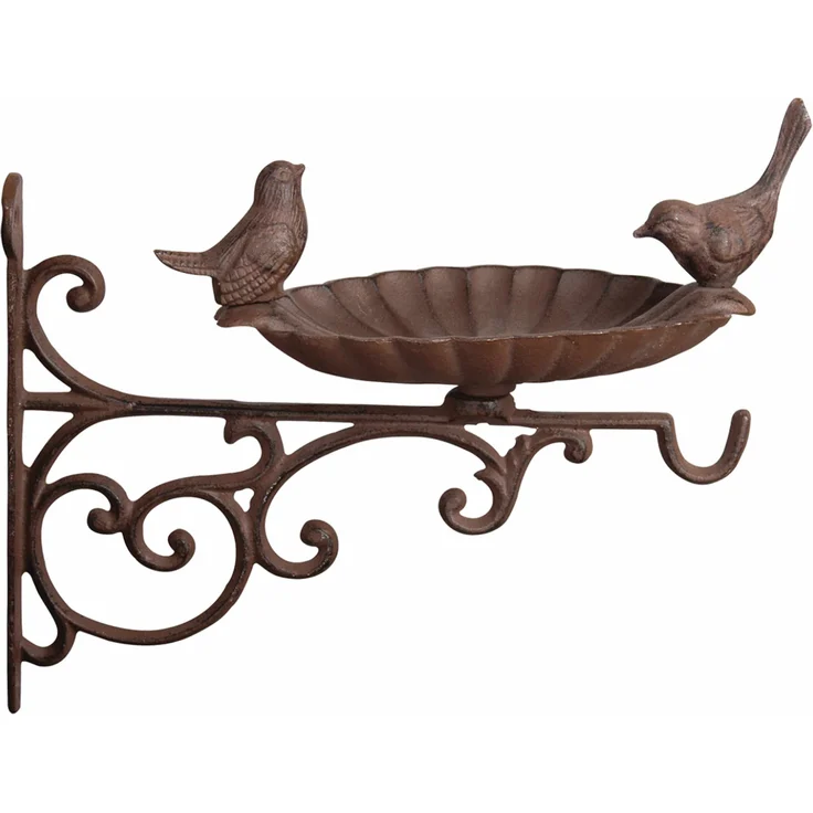 Vogeltränke Haken Futterschale Gusseisen Vogelbad Landhaus