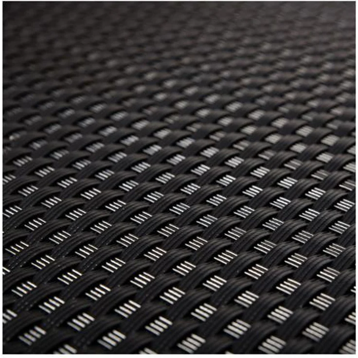 PE-Rattan in 0,9m Breite (Meterware) Sichtschutz Balkonblende schwarz – Bild 1