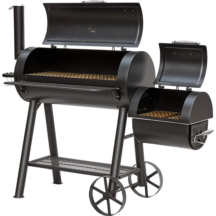 El Fuego Barbecue El Fuego Smoker Holzkohlegrill Buffalo Holzkohlegrillwagen BBQ Räucherofen, Grillfläche 99 x 46 cm – Bild 2