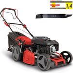 Scheppach Benzin Rasenmäher MS225-53 mit Radantrieb | 53cm Schnittbreite | 65L Fangbox | Höhenverstellung 7 Stufen | Seitenauswurf & Reinigungsfunktion | Mulchmäher | inkl. Ersatzmesser