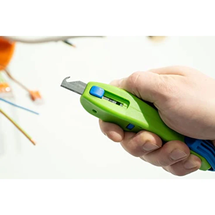 WEICON Kabelmesser No. S 4 - 28 Green Line , mit einfahrbarer Hakenklinge, Arbeitsbereich 4 - 28 mm Ø , 1 Stück – Bild 5