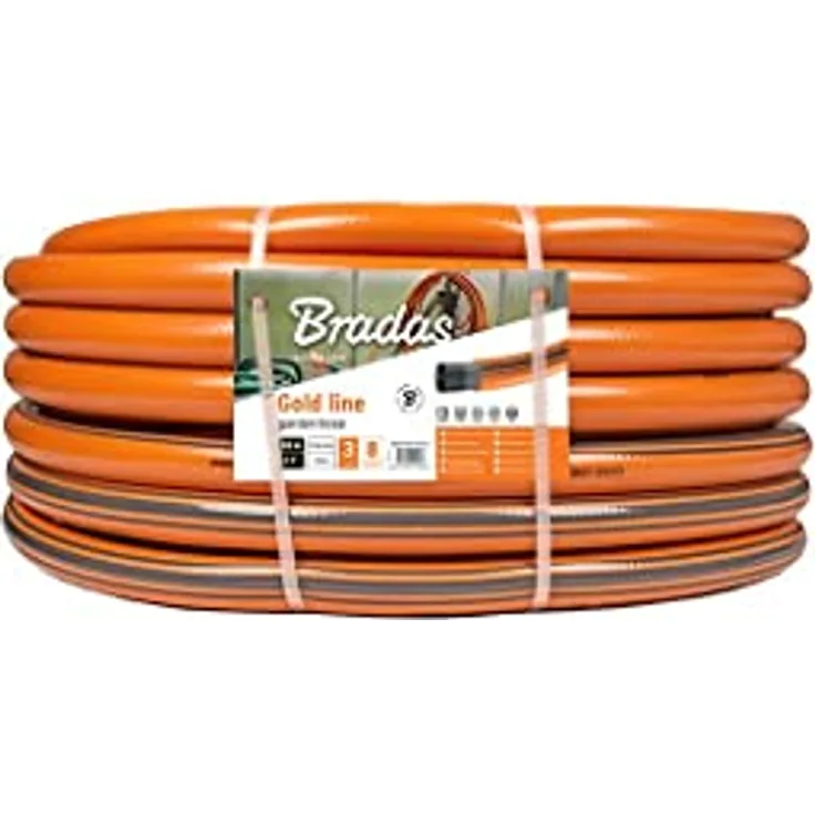 Bradas Gartenschlauch 3-4Zoll, Wasserschlauch orange Gold Line 50m