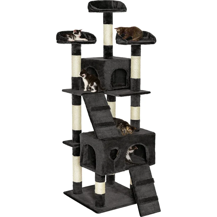 tectake Kratzbaum Mogli 170cm - schwarz – Bild 2