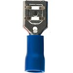 Zenitech kabelschuhe 6,3 mm Ø1,22 - 2,28 mm blau 10 Stück