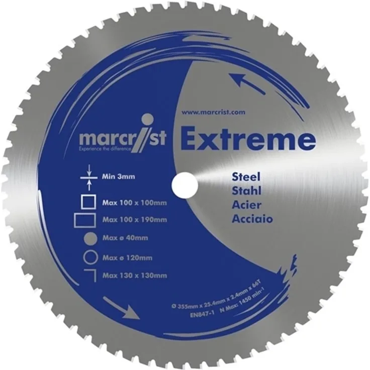 Marcrist Extreme 355 x 25.4 mm Metall/Stahl Sägeblatt