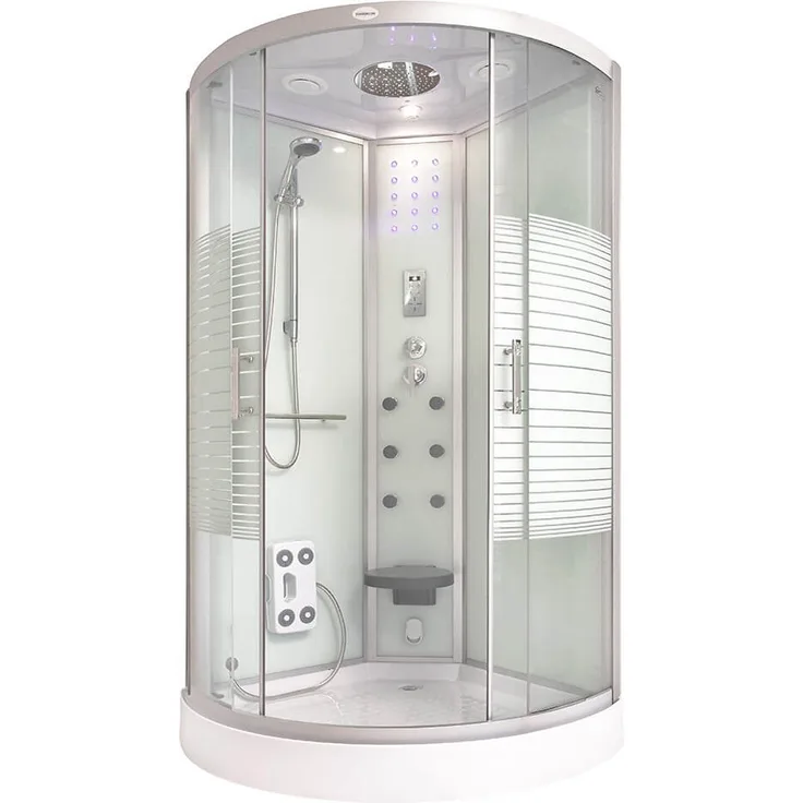 HOME DELUXE Dampfdusche WHITE PEARL - 90 x 90 cm