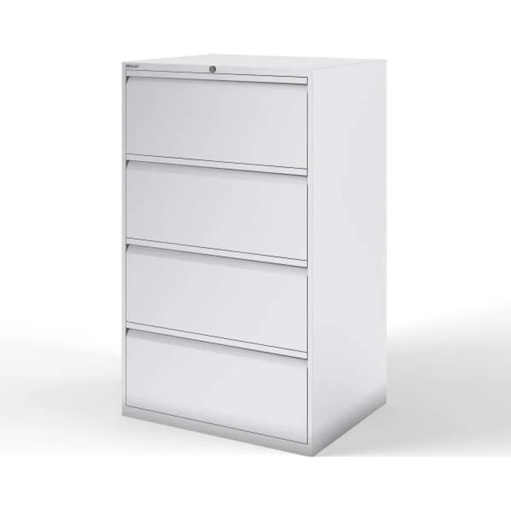 Bisley Hängeregistraturschrank 4 Schübe 2-bahnig l.grau