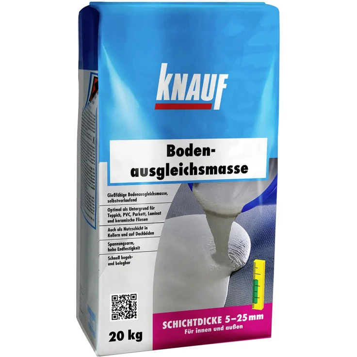 Knauf Bodenausgleichsmasse, grau, 20 kg, für Innen und Außen – Bild 2