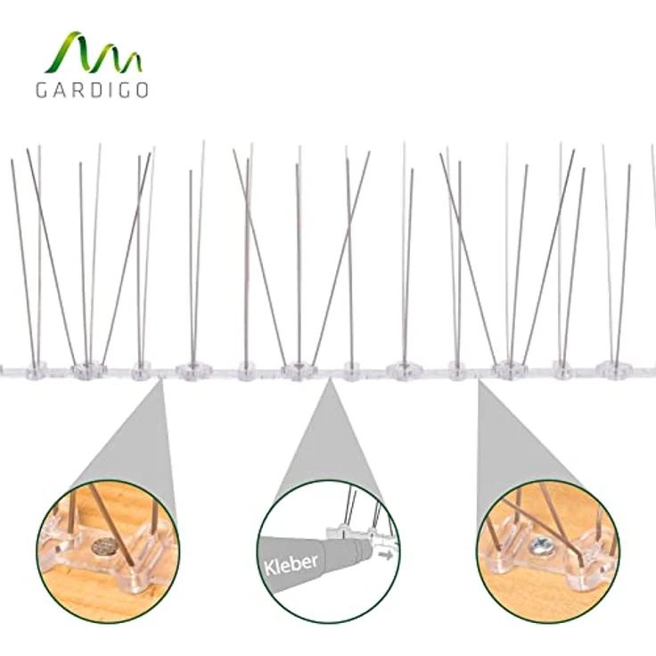 Gardigo Bird Repellent Spikes Taubenabwehr-Spikes Funktionsart Abschreckung 10St. – Bild 6