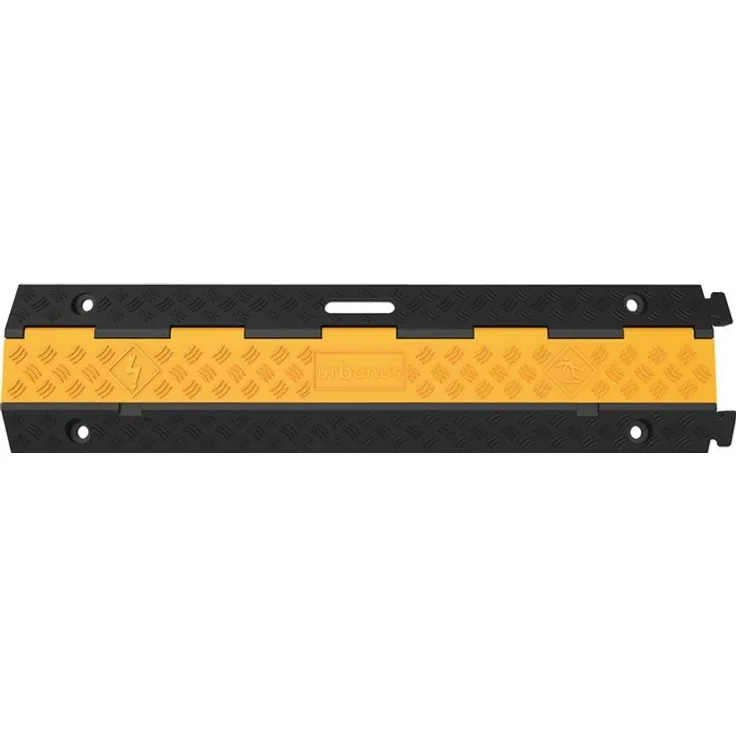 NORDWEST Schlauch- u.Kabelbrücke L980xB240xH45mm Gum.schwarz/gelb 2 Kanäle