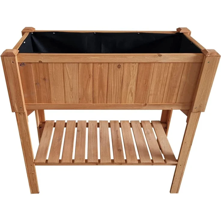 Coemo Hochbeet Kräuterbeet mit Pflanzfolie 90 x 60 x 90 cm – Bild 3