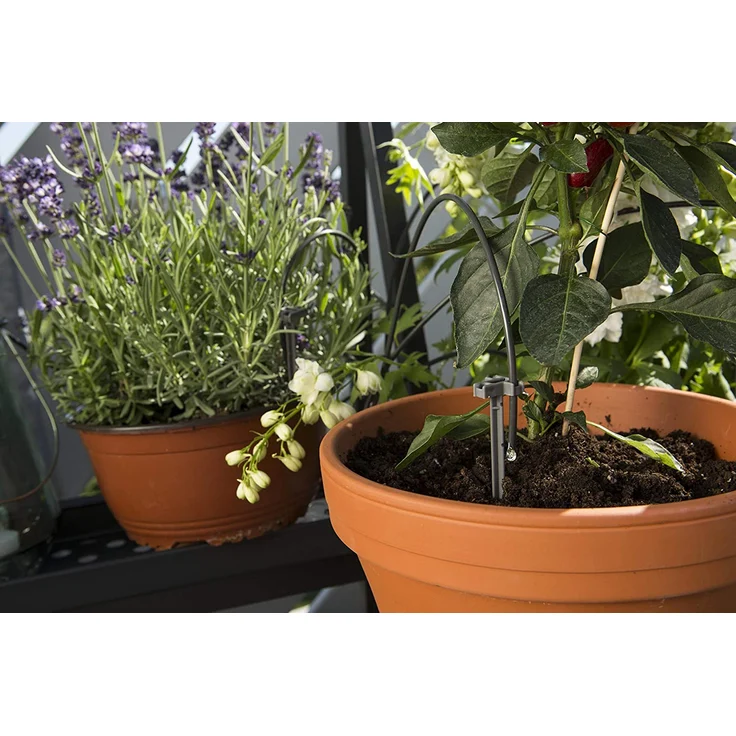 GARDENA city gardening Urlaubsbewässerung: Pflanzenbewässerungs-Set für drinnen und draußen, individuelle Bewässerung von bis zu 36 Pflanzen (1265-20) Netzbetrieb mit eingebautem Zeitschalter – Bild 6