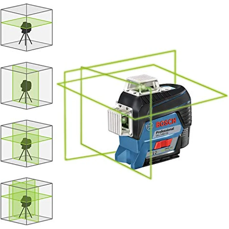 Bosch Professional 12V System Linienlaser GLL 3-80 CG 2x Akku 12 V grüner Laser mit App-Funktion Lad – Bild 3