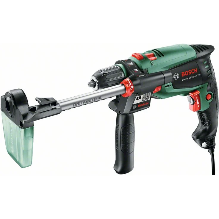 Bosch Schlagbohrmaschine UniversalImpact 700 DA (Bohrassistent, Zusatzhandgriff, Tiefenanschlag, Koffer, 700 Watt) – Bild 1