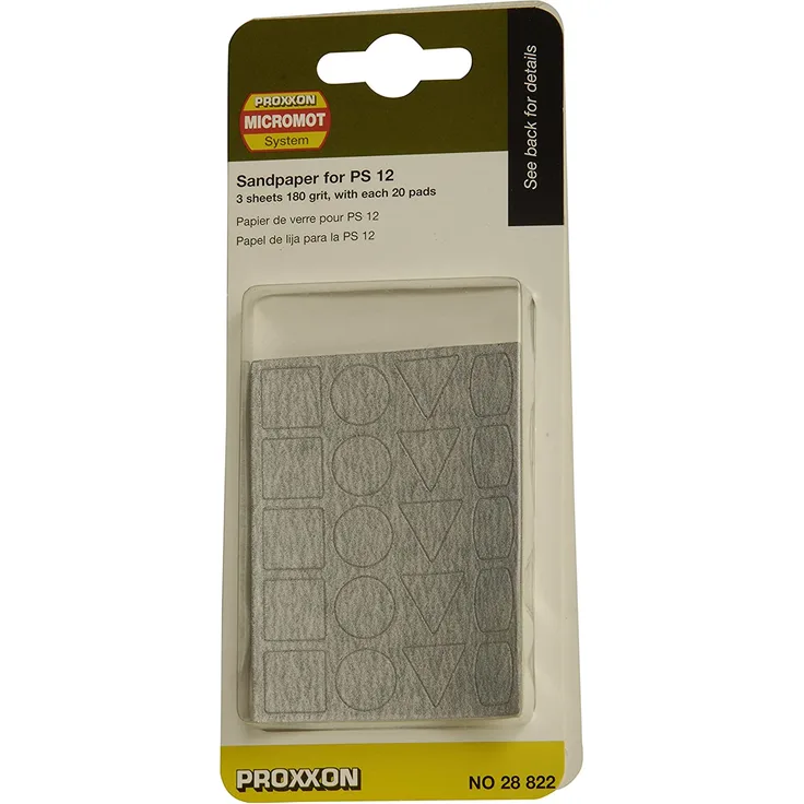 Proxxon Ersatzschleifpapier für Pendelschleifer 13, K 180, 3 Bögen