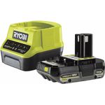 RYOBI Akku-Starter-Set RC18120-120C 18V 2Ah, ONE+ Akku-System, Lithium-Ionen-Akku