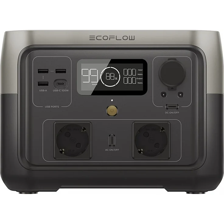 EcoFlow RIVER 2 Max Powerstation Solar Generator Elektro Akkukapazität 512 Wh max. Leistung 1 kW Dauerleistung 0,5 kW – Bild 1