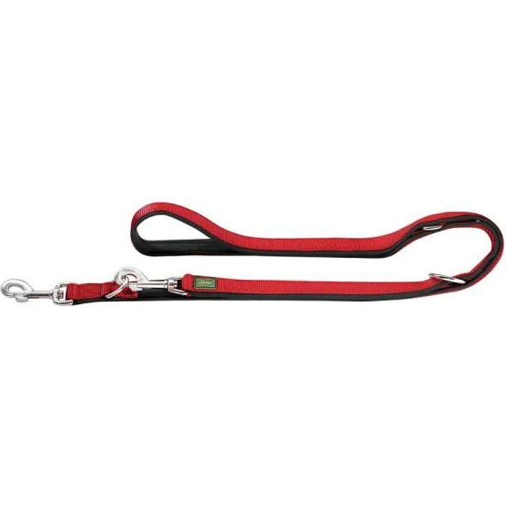 Hunter Hunde-Leine verstellbar Neopren rot-schwarz 25-200 – Bild 1