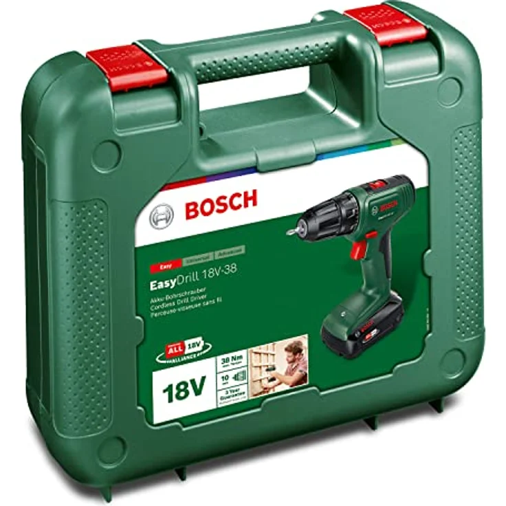 Bosch Home and Garden Easydrill 18V-38 Akku-Bohrschrauber 1x 2Ah Akku und Ladegerät im Transportkoffer – Bild 6