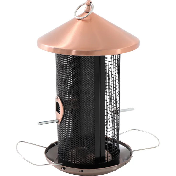 SIENA GARDEN Futtersäule Kupfer doppel Nüsse und Mischfutter