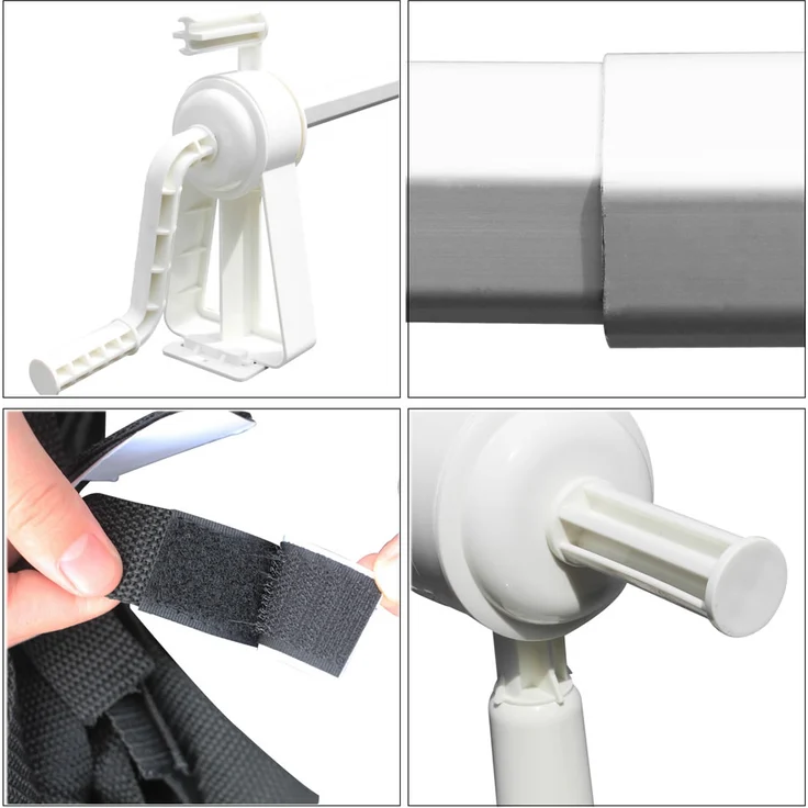 100-600cm Pool Aufrollvorrichtung Aufroller Stange Poolabdeckung Solarfolie – Bild 3