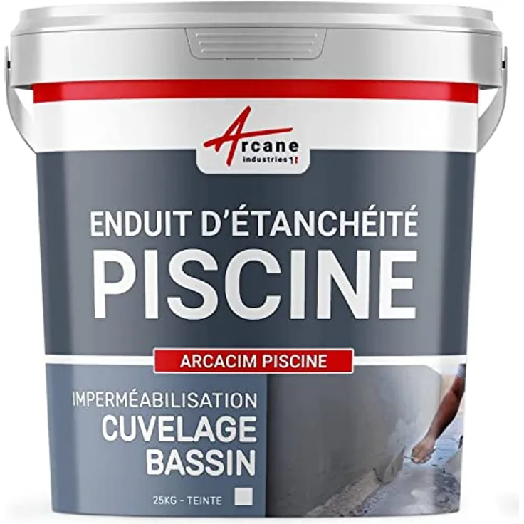 ARCANE INDUSTRIES Wasserdichte Versiegelung für betonierte und gemauerte Pools und Becken - ARCACIM PISCINE - Weiß - 25 kg