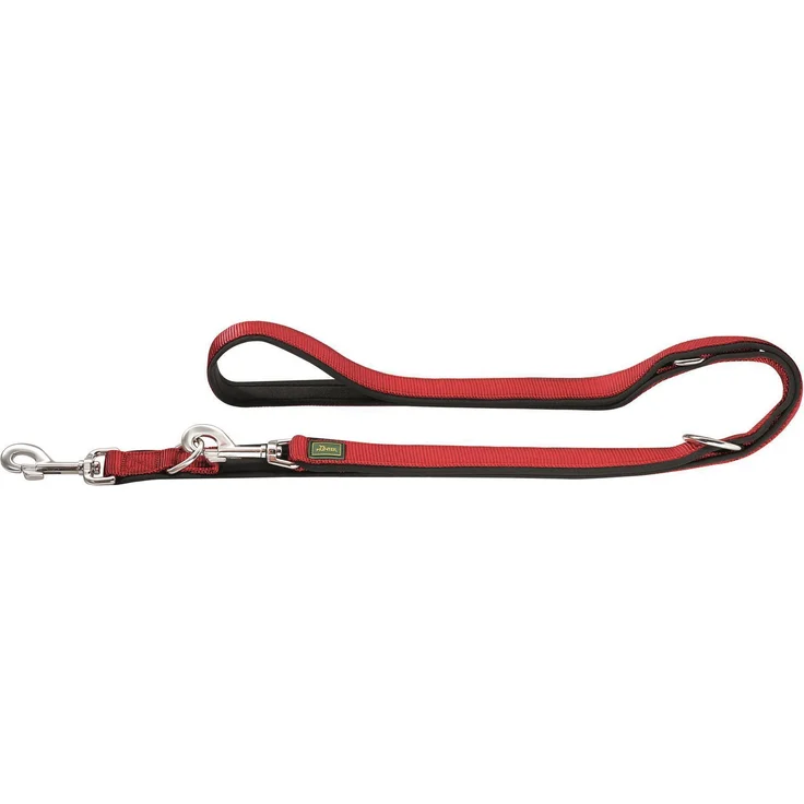 Hunter Hunde-Leine verstellbar Neopren rot-schwarz 15-300 – Bild 1