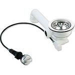 Spülenablauf Spülen-Siebkorbventil 3 1-2 Zoll - Ø 114 mm mit Seil-Drehbetätigung