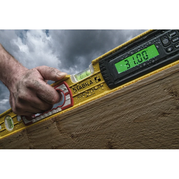 STABILA Elektronische Wasserwaage TECH 196, 40 cm, 2 Digital-Displays, Messbereich: 0° – 360° (4 x 90°), Anzeige-Modi: °, %, mm/m, in/ft, Schutzklasse IP 65, Wasserwaagen-Tasche – Bild 9