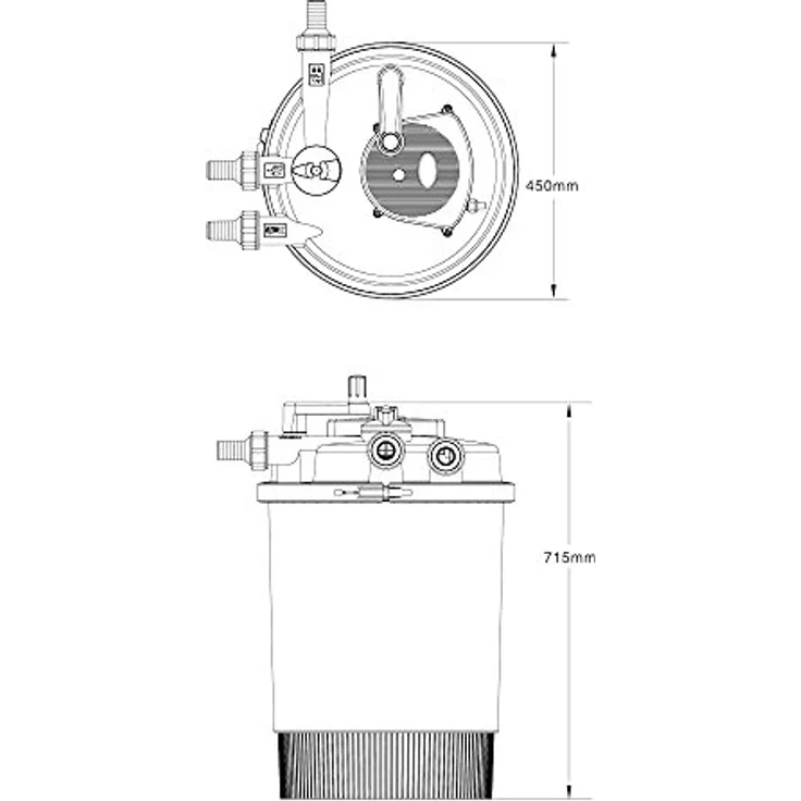SunSun CPF-30000 Druckteichfilter UVC 55 W 12000 l/h Teich Filter Teichfilter – Bild 8