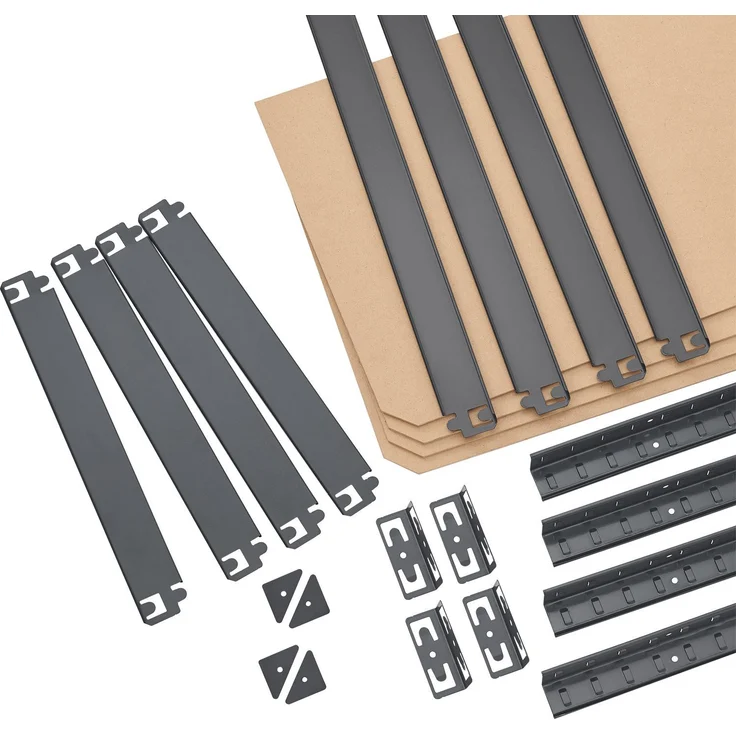 Juskys Lagerregal Easy 2er Set - Schwerlastregal 160x80x40 cm | 8 Böden | 640 kg | Metall verzinkt | Steckregal Kellerregal Metallregal Grau – Bild 9