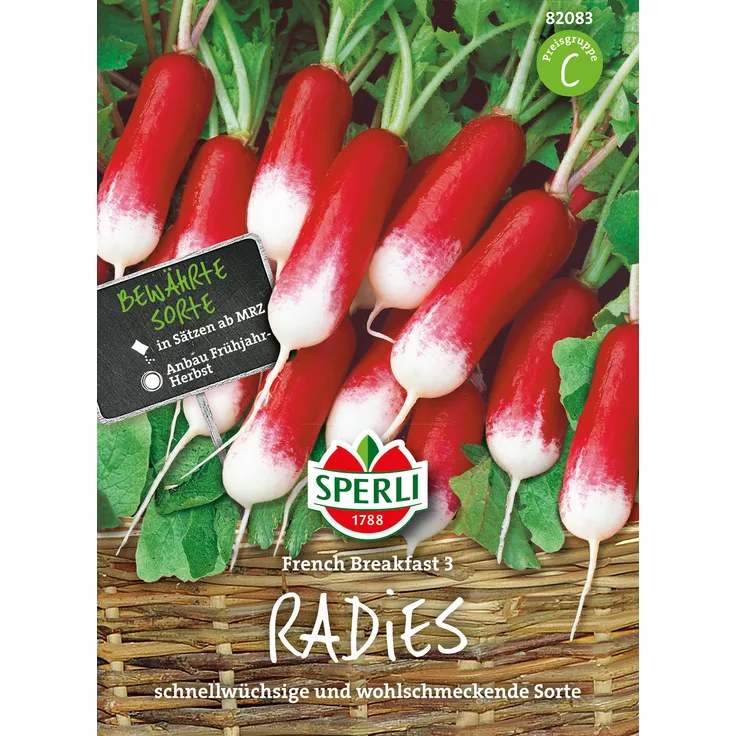 Radies ''French Breakfast 3 '' schnellwüchsige und wohlschmeckende Sorte