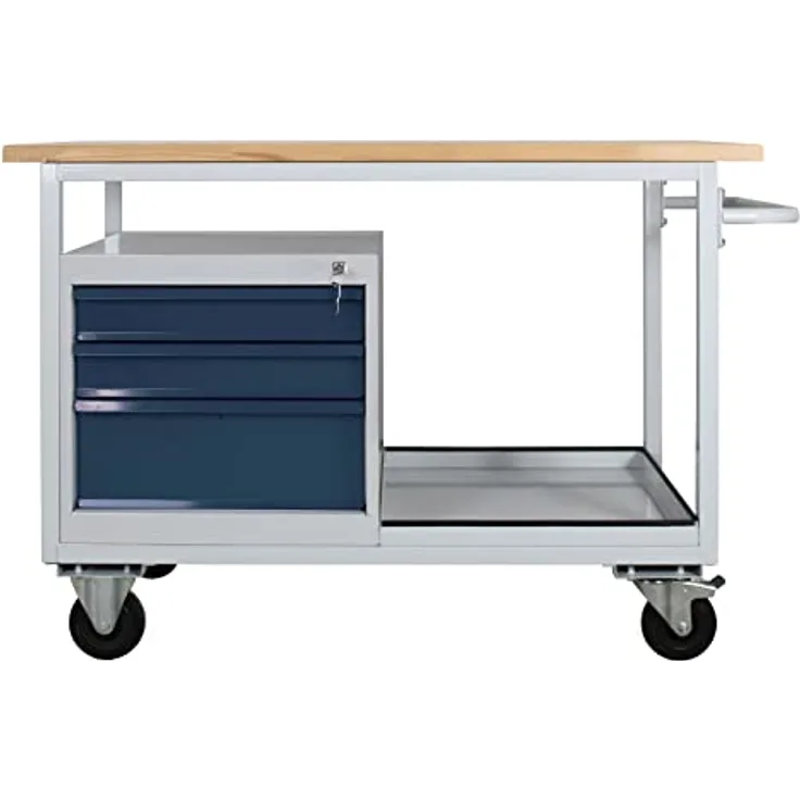 Mobile Werkbank / Tischwagen EKO, 3 Schubladen, L1300xB600xH850mm