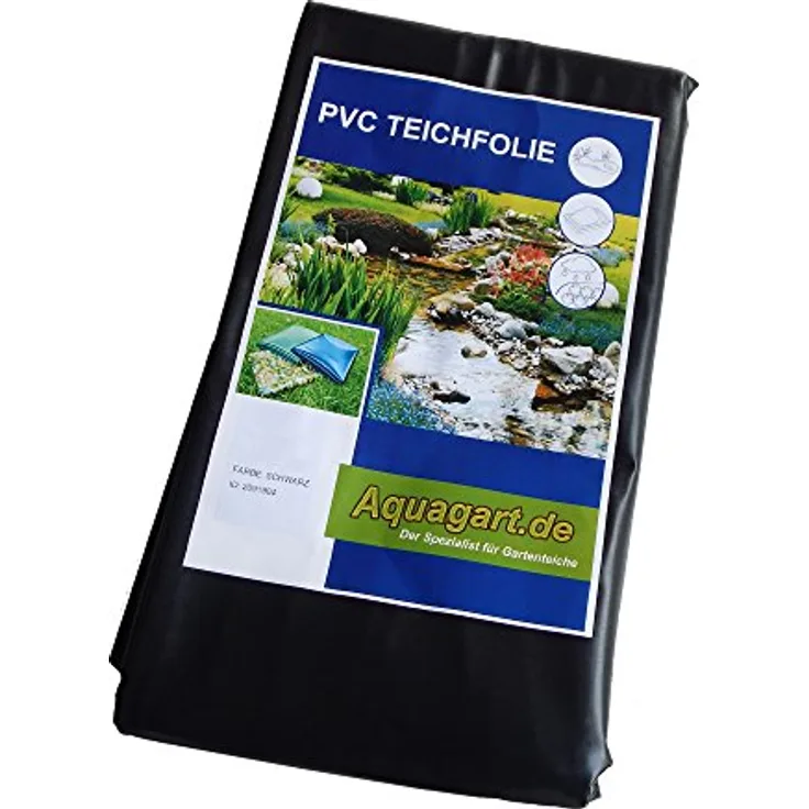 Teichfolie PVC 4m x 2m 0,5mm schwarz Folie für den Gartenteich