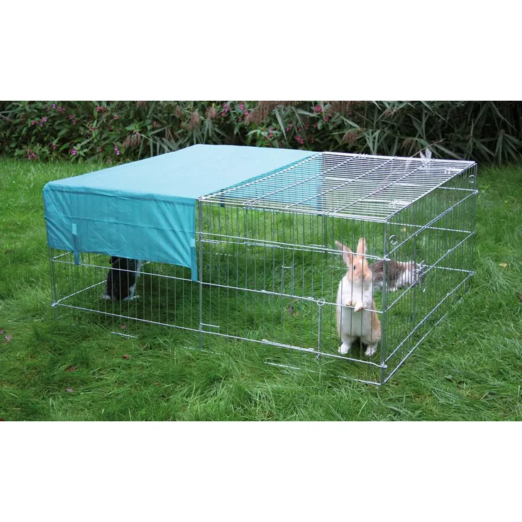 Kerbl Freilaufgehege 144x112x60 cm Gehege für Hasen Kaninchen Auslaufgehege