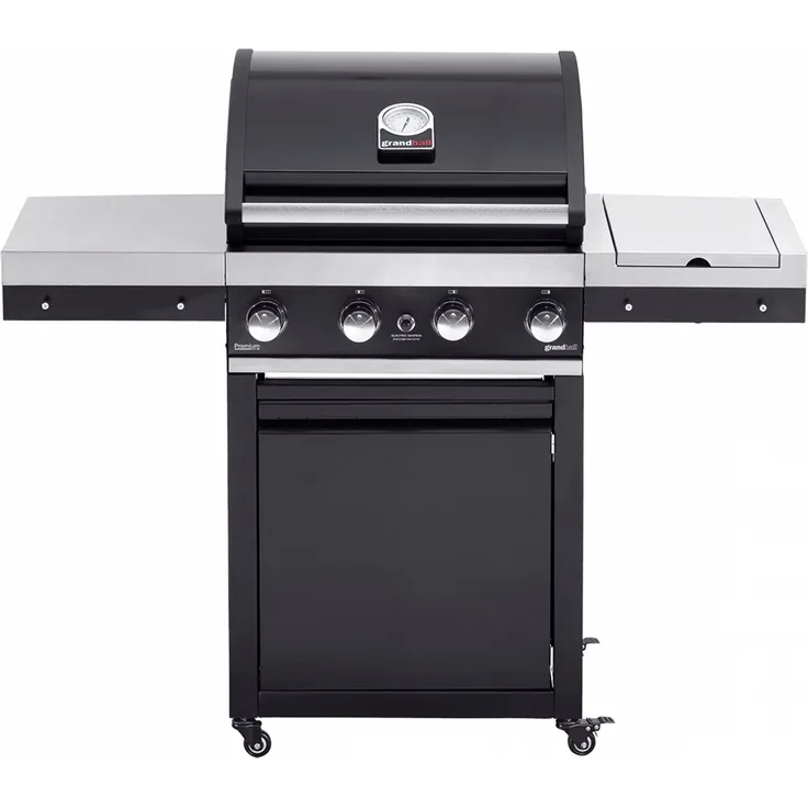 Grandhall Gasgrill Premium G4 Trolley 14 kW 4 Brenner, 1 Seitenbrenner K04000331A