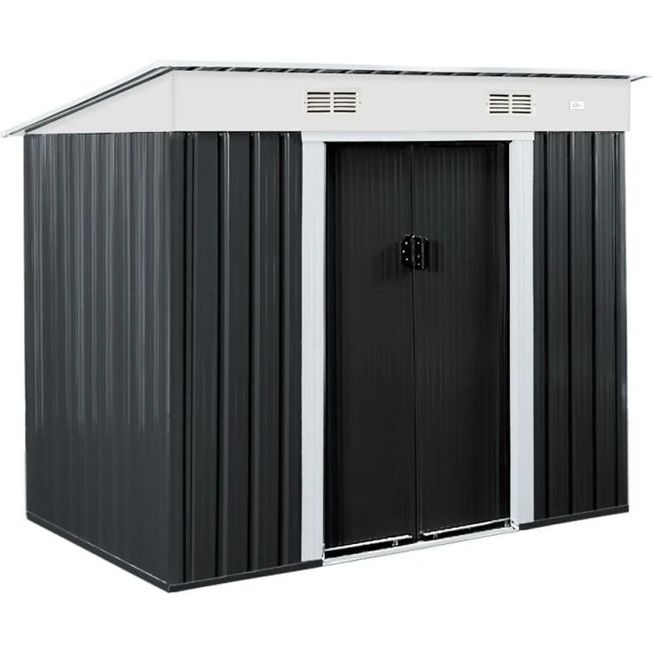 Deuba Gerätehaus Metall verzinkt 3,35m³ Anthrazit – Bild 2