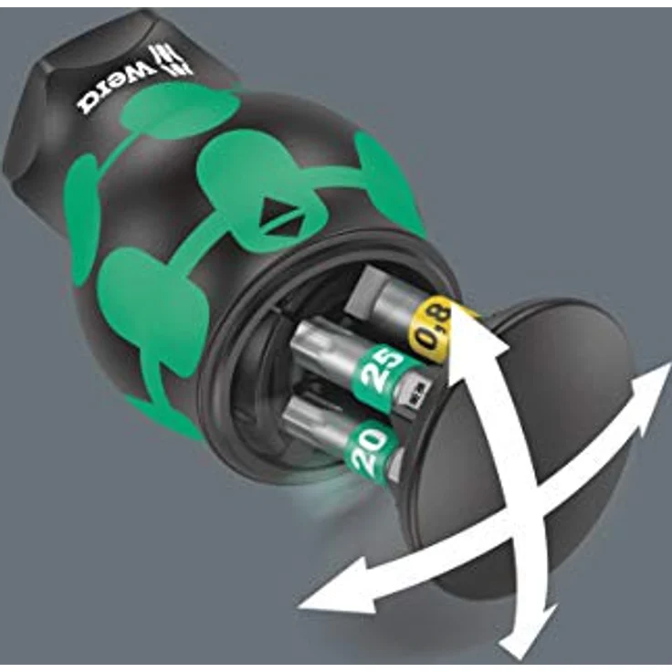 Wera Kraftform Kompakt Stubby Magazin 1 05008873001 Bit-Set 7teilig Kreuzschlitz Phillips, Schlitz, TORX inkl. Bithalter – Bild 4