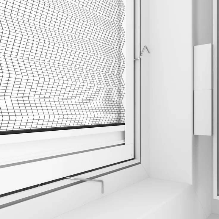 Windhager Expert Plissee Fenster Ultra Flat, 100x120, weiß