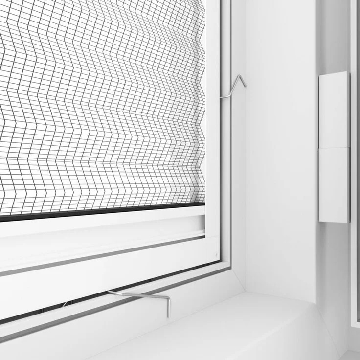Windhager Expert Plissee Fenster Ultra Flat, 100x120, weiß – Bild 1
