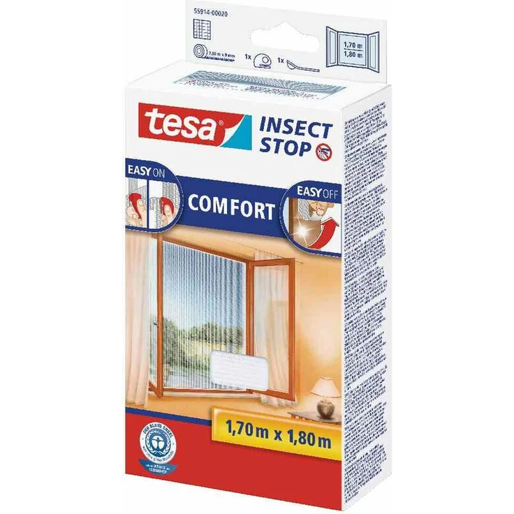 TESA Fliegengitter weiß 170x180 Comfort-Fenster – Bild 3