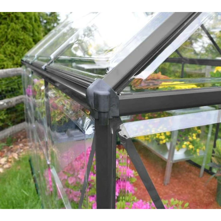 Palram - Canopia Aluminium Gewächshaus Harmony 610 | grau | 305x185x208 cm – Bild 6